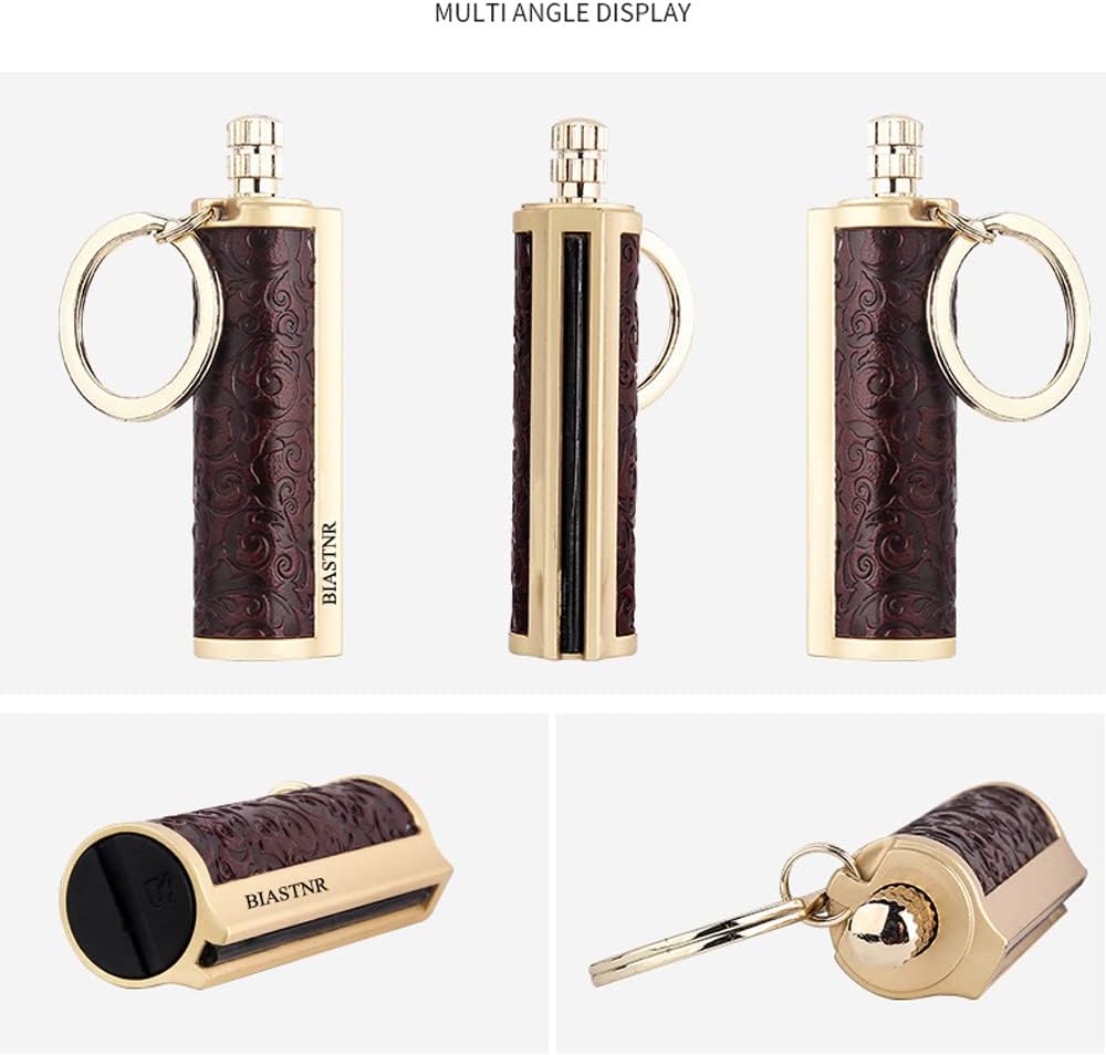 Permanent Match Keychain Lighter, Matchstick Flint Fire Starter for Outdoor Camping Emergency Survival Gear, Great Gift for Men Dad Husband
