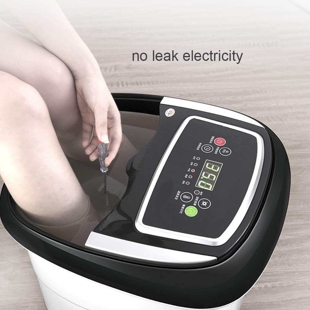 Foot Bath Massager with Heat Bubbles and 4 Massage Rollers, Foot Spa Basin Pedicure Soaking Feet with Adjustable Temperature, Comfortable Relax Home Spa Experience