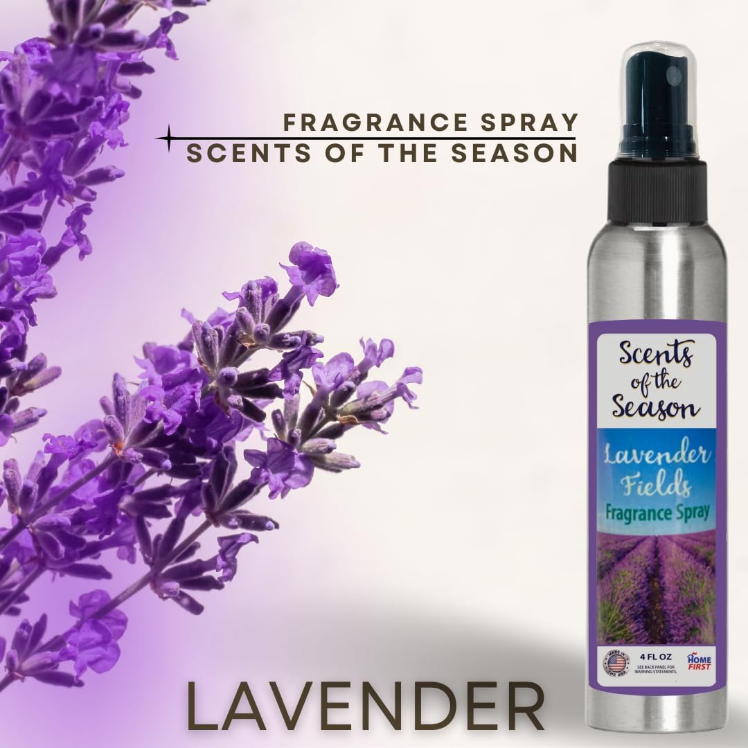 Essential Oil Fragrance Spray, Lavender, 4 oz — Natural Room and Fabric Mist for Home, Office, and Bedding