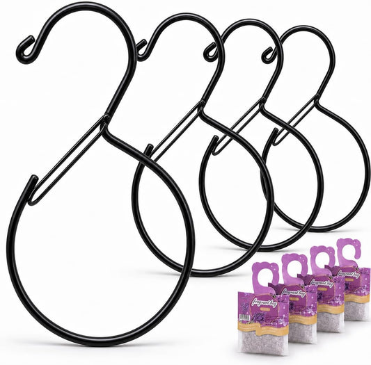 4 Pack Rust-Resistant Belt Hangers for Closet Space Saving