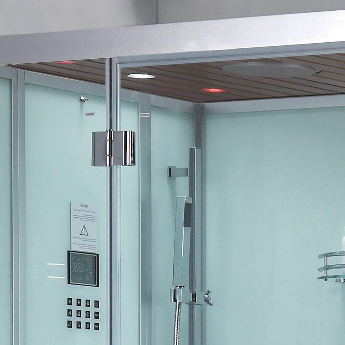 Ariel Bath DZ959F8W L Platinum Steam Shower & Sauna - 47" x 35.4" Rectangular - White - Left Configuration