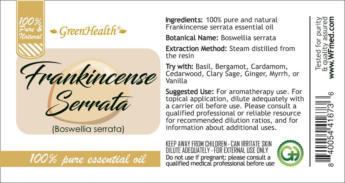 Frankincense Essential Oil – 32 fl oz (1 Quart) – 100% Pure & Undiluted – Aluminum Bottle – Bulk Essential Oil – GreenHealth