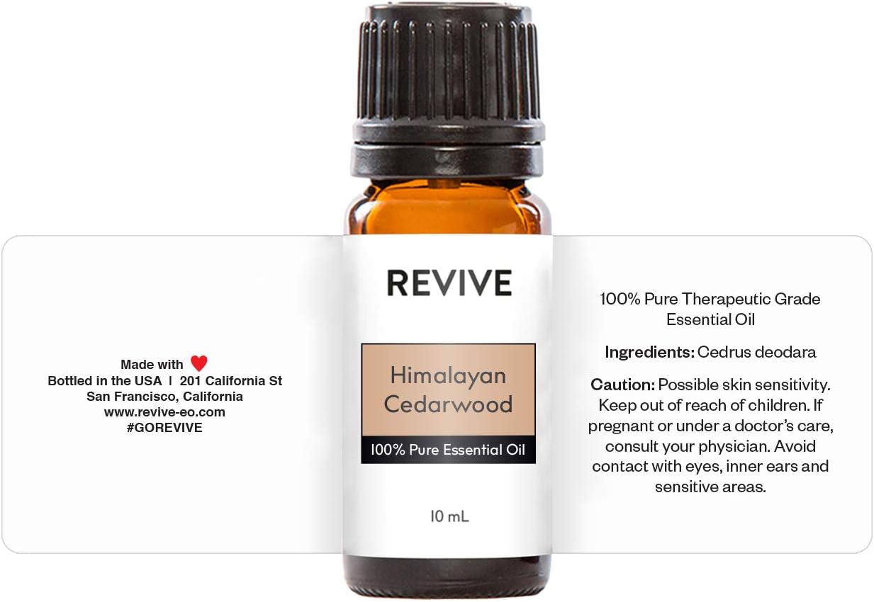 Himalayan Cedarwood Essential Oil by Revive Essential Oils - 100% Pure Therapeutic Grade, for Diffuser, Humidifier, Massage, Aromatherapy, Skin & Hair Care