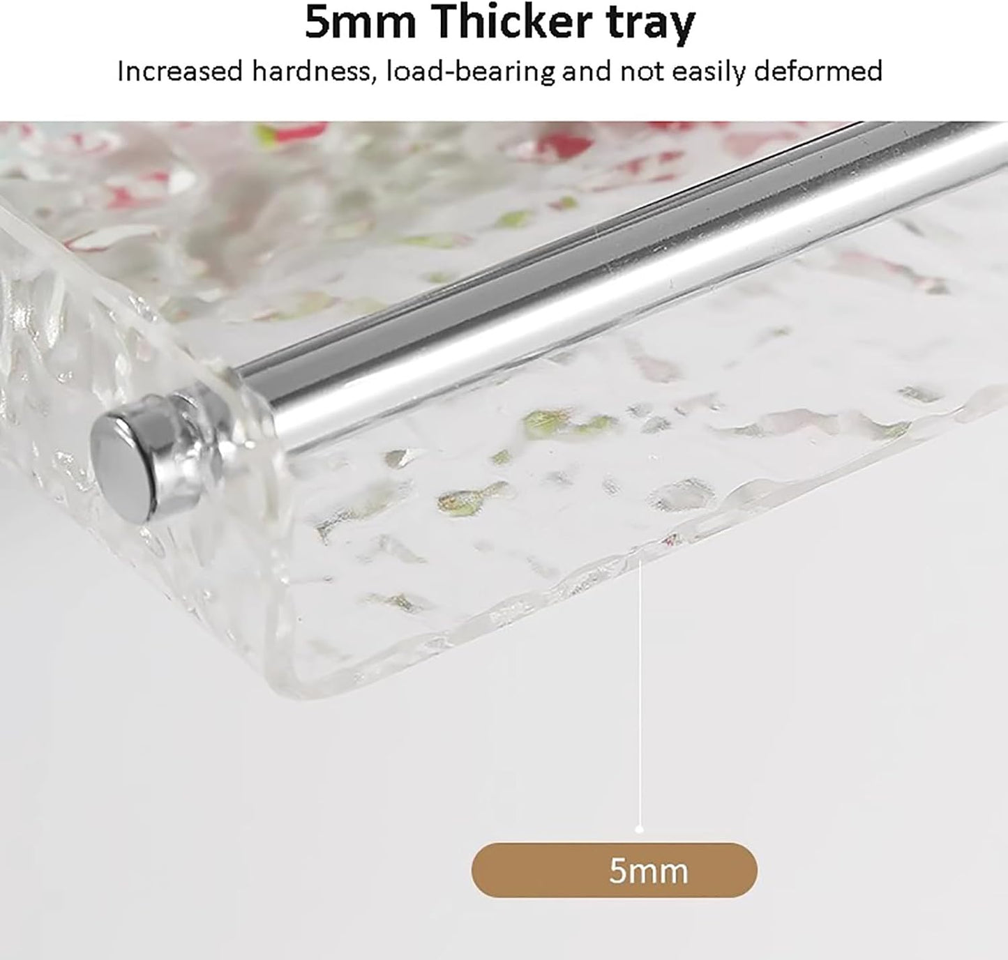Acrylic Bathtub Tray Caddy with Metal Handles,Clear Bathtub Tray Caddy Tub Shelf,spa Board Luxury Bathroom Bath Tub Table