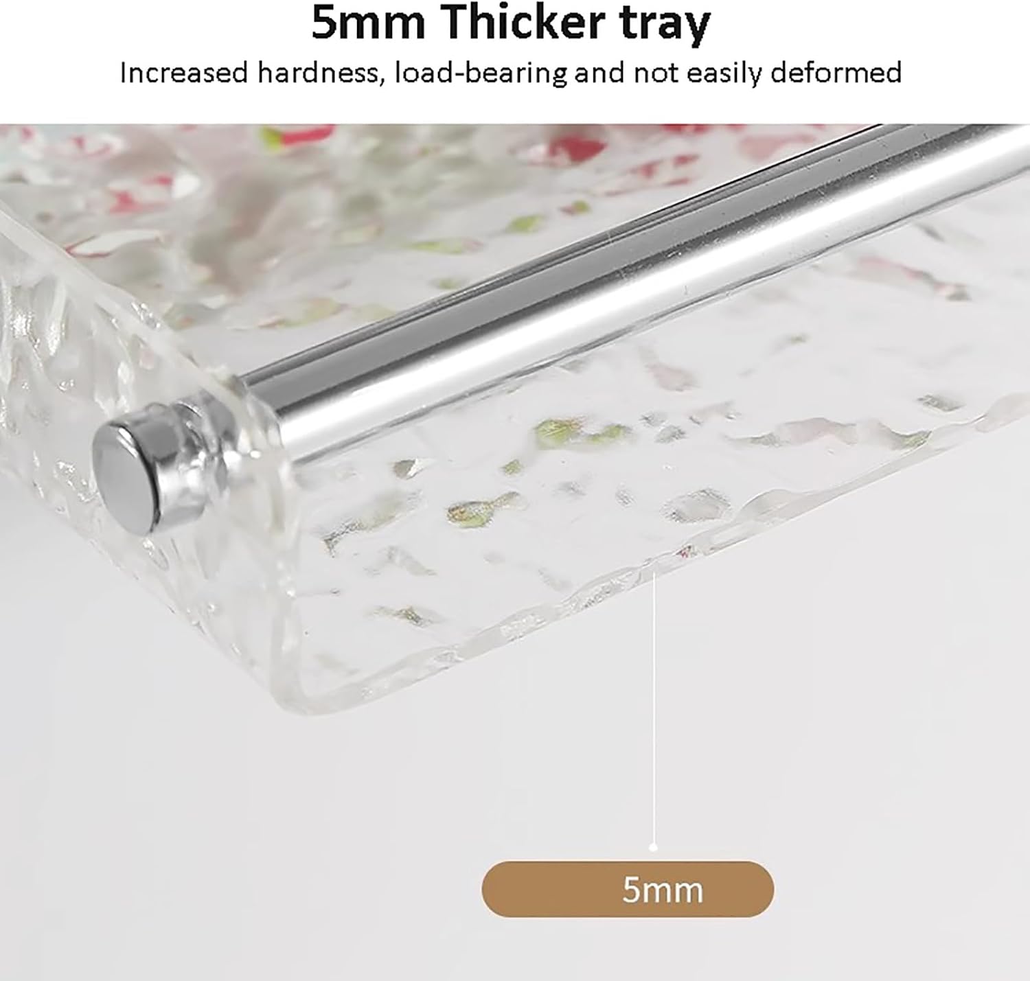 Acrylic Bathtub Tray Caddy with Metal Handles,Clear Bathtub Tray Caddy Tub Shelf,spa Board Luxury Bathroom Bath Tub Table