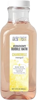 Aura Cacia Chamomile Bubble Bath, Aromatherapy Foaming Bath with Roman Chamomile, Lavender, Geranium | 13 Fl Oz (Pack of 1)