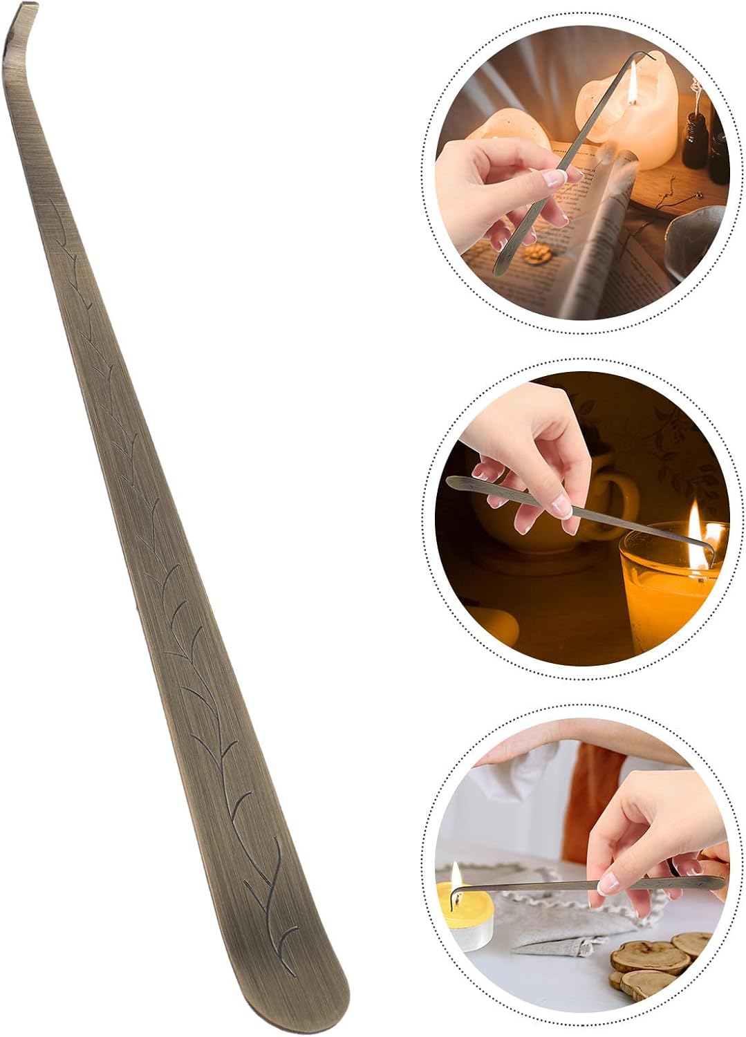 LALAFINA Stainless Steel Candle Wick Snuffer and Dipper Tool Set Lightweight and Easy to Clean Candle Care Accessory for Home and Aromatherapy Use