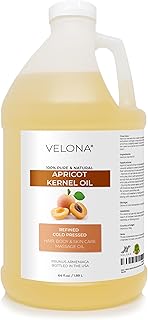 velona Apricot Kernel Oil 64 fl oz | 100% Pure and Natural Carrier Oil | Refined, Cold Pressed | Hair, Body and Skin Care | Use Today - Enjoy Results