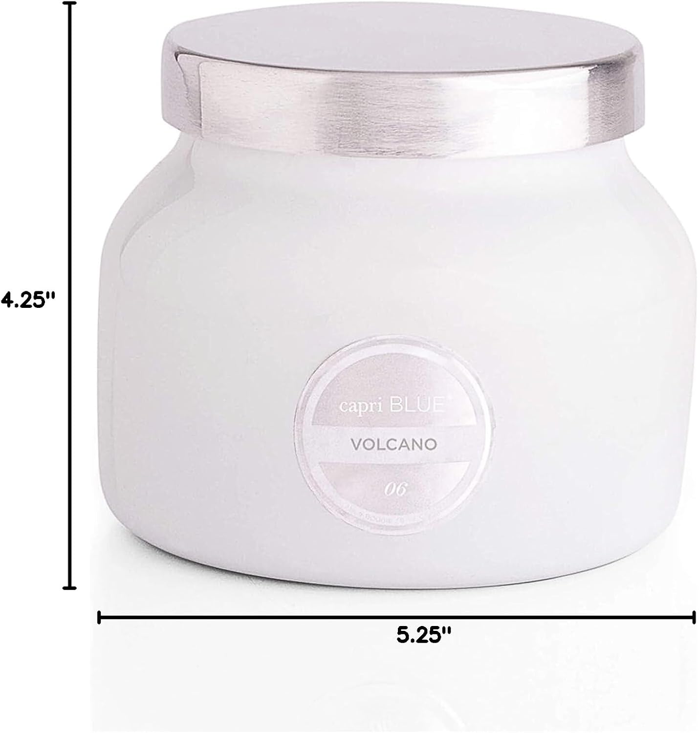 Capri Blue Volcano Scented and Luxury Glass Jar Candles for Home Scented with Tropical Fruit & Sugared Citrus - Soy Wax Blend, White Color (8 Oz)