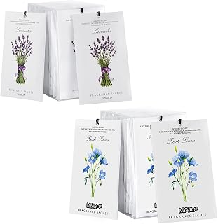 MYARO 12 Packs Lavender and 12 Packs Linen Scented Sachets Air Freshener for Drawer and Closet, Long-Lasting Sachets Bags Drawer deodorizers Fresh Scents, Home Fragrance Sachet for Lover