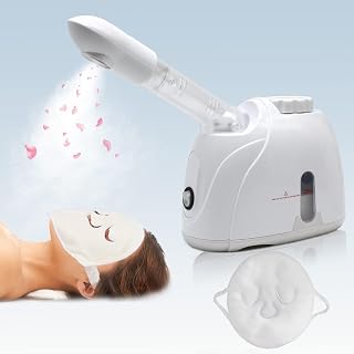 Facial Steamer Nanometer Fine Mist for Deep Cleaning with Towel, 360 Rotating Arm, Home Spa Device for Personal Care