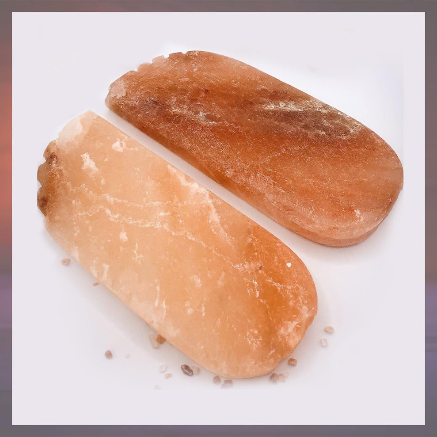 Himalayan Salt Detox Foot Blocks, Set of 2-10" L x 4" W x 1" H| Detoxification Block - Foot Tiles Spa at Home - Relaxing Therapy