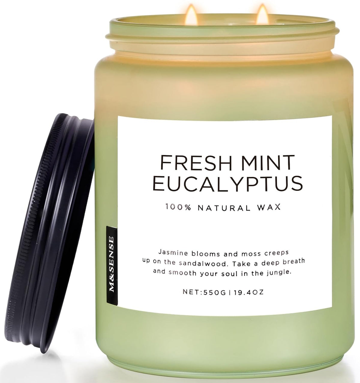 M&SENSE Eucalyptus & Mint Scented Jar Candle