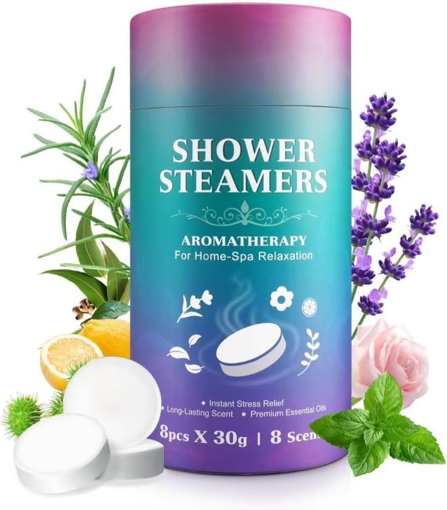 ADMATI Shower Steamers Aromatherapy - Self Care, Valentines, Mothers Day, Birthday Gift for Women and Men, 8 Pack with Natural Essential Oils