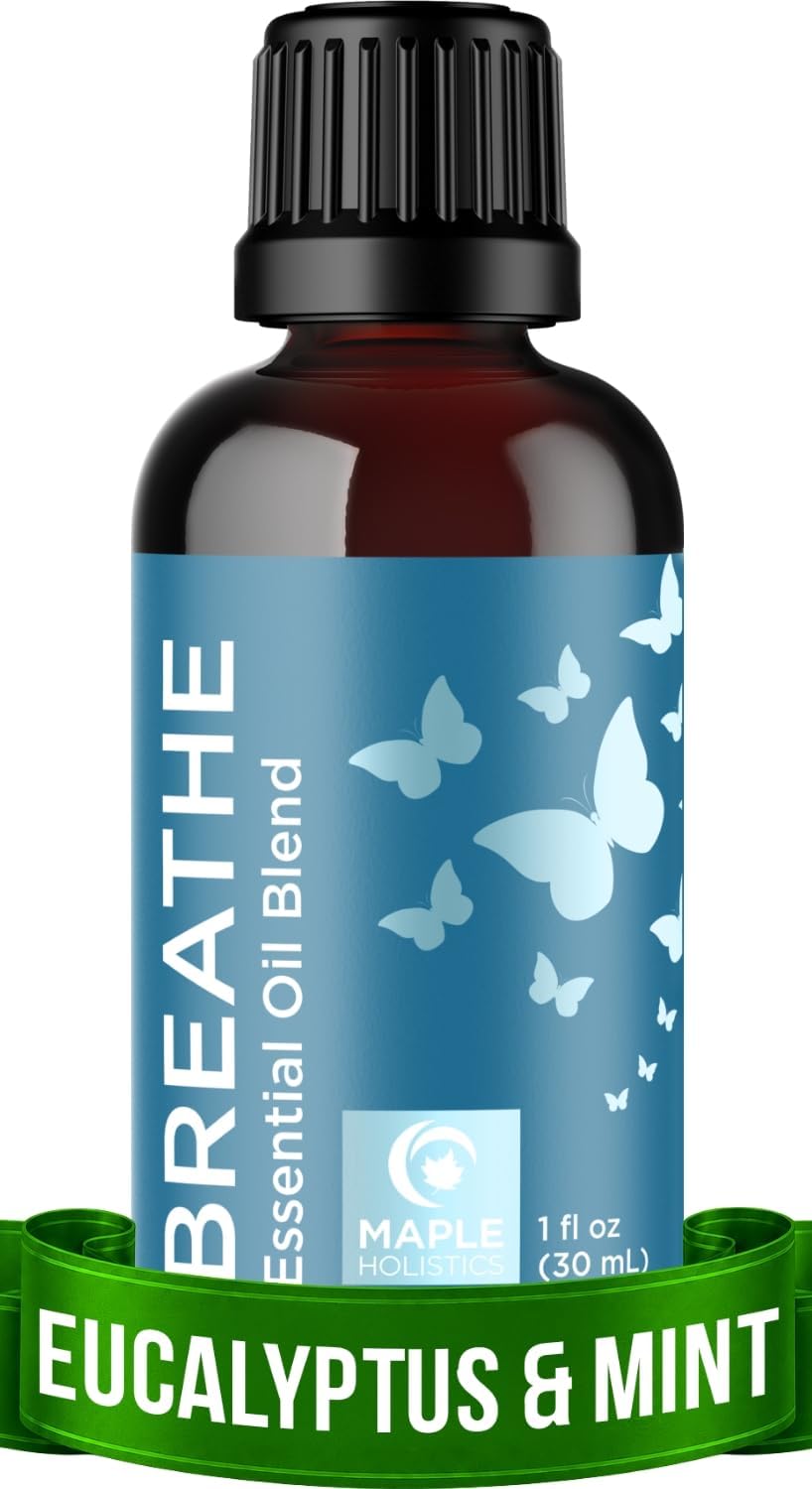 Breathe Essential Oil for Diffuser - Invigorating and Refreshing Breathe Essential Oil Blend with Eucalyptus Peppermint Tea