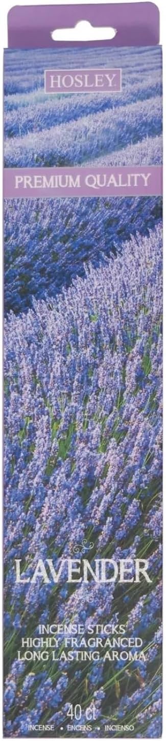 Hosley 40 Pack Incense Sticks – Lavender – Perfect for Home, Meditation & Aromatherapy