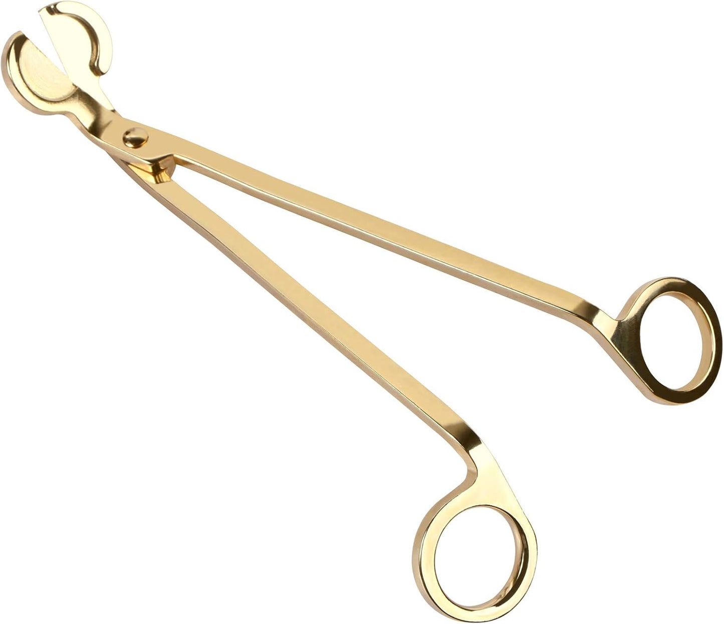 Candle Wick Trimmer, Polished Stainless Steel Wick Clipper Cutter, Reaches Deep Into Candles to Cut Spent Wicks, Gold
