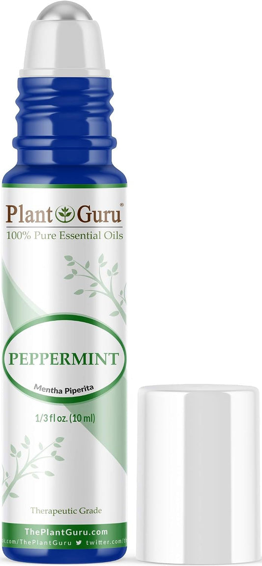 Peppermint Essential Oil Roll On 10 ml 100% Pure Pre-Diluted Therapeutic Grade Aromatherapy