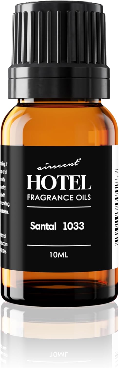 AirScent Santal Diffuser Oil No. 1033 - Santal-33 Inspired Perfume Dupe - Cardomom Sandalwood Iris - Fragrance Oil for Ultrasonic and Waterless Diffusers and Crafting - 10 mL, 0.34 fl oz