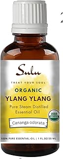 USDA Certified Organic 100% Pure Steam Distilled Essential Oils for Aromatherapy-Skin Care Formulations-All Purpose Household Use- Cruelty Free-Vegan (1 fl.oz, Ylang Ylang)