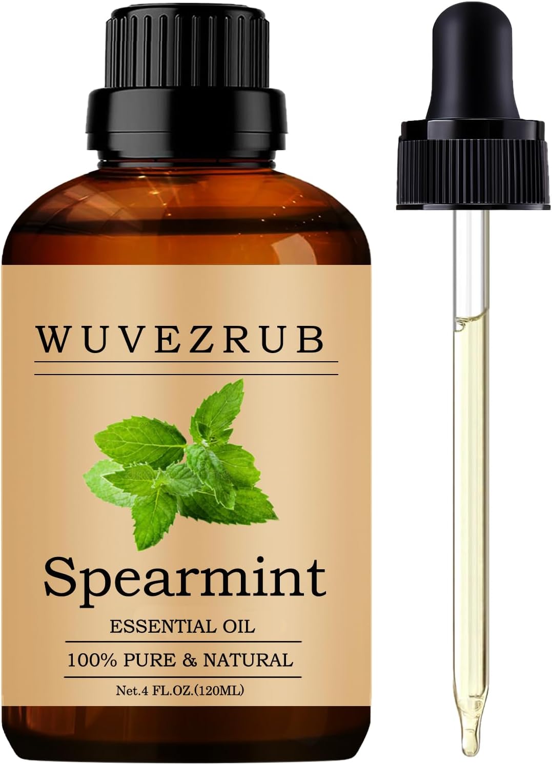 Spearmint Essential Oils, 120ML Pure and Natural Essential Oil for Aromatherapy Diffuser - Spearmint /4 Fl Oz