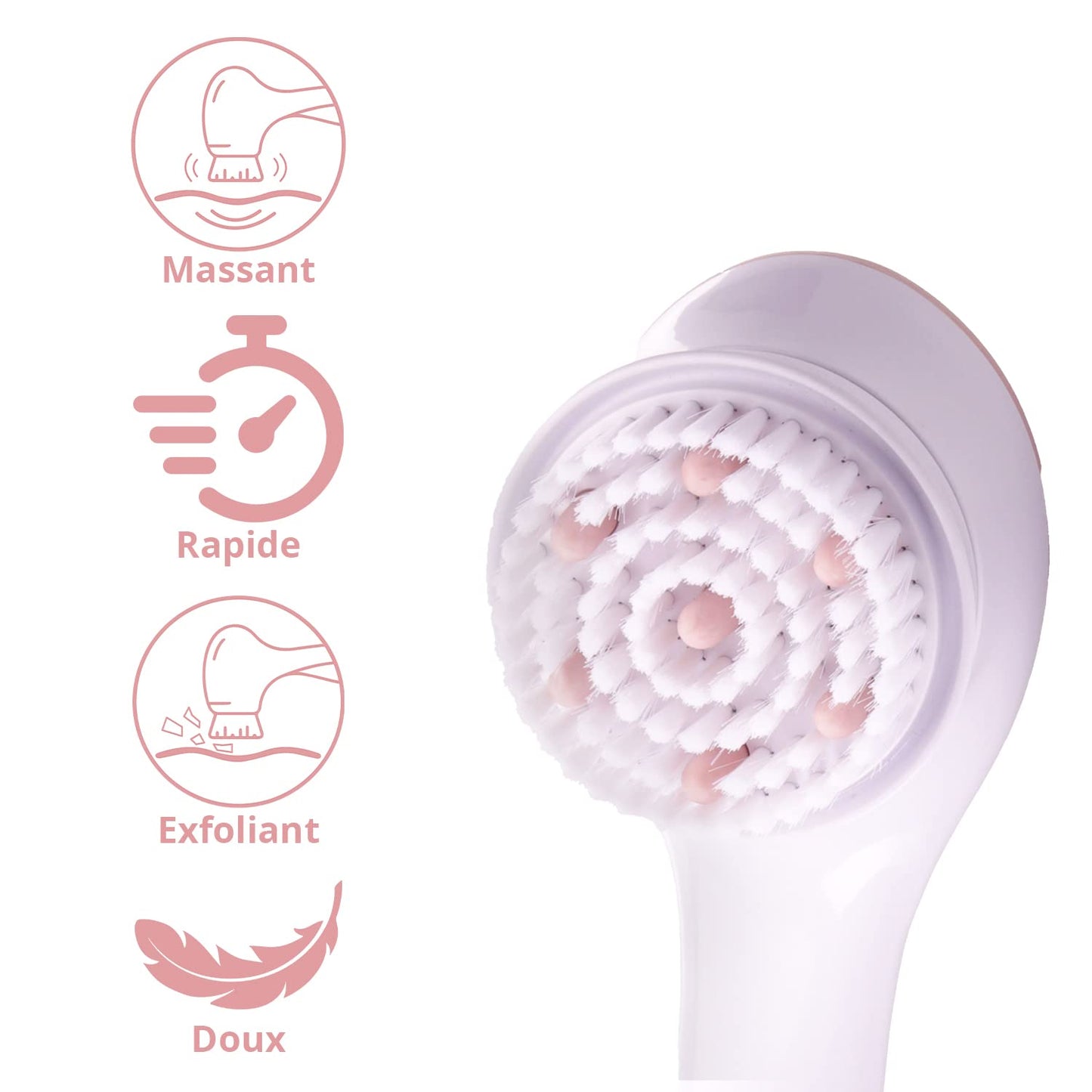 Finishing Touch Flawless Cleanse Spa, Electric Body Brush- with 3 Multi-Purpose Cleansing Heads for a Full Body Spa Experience