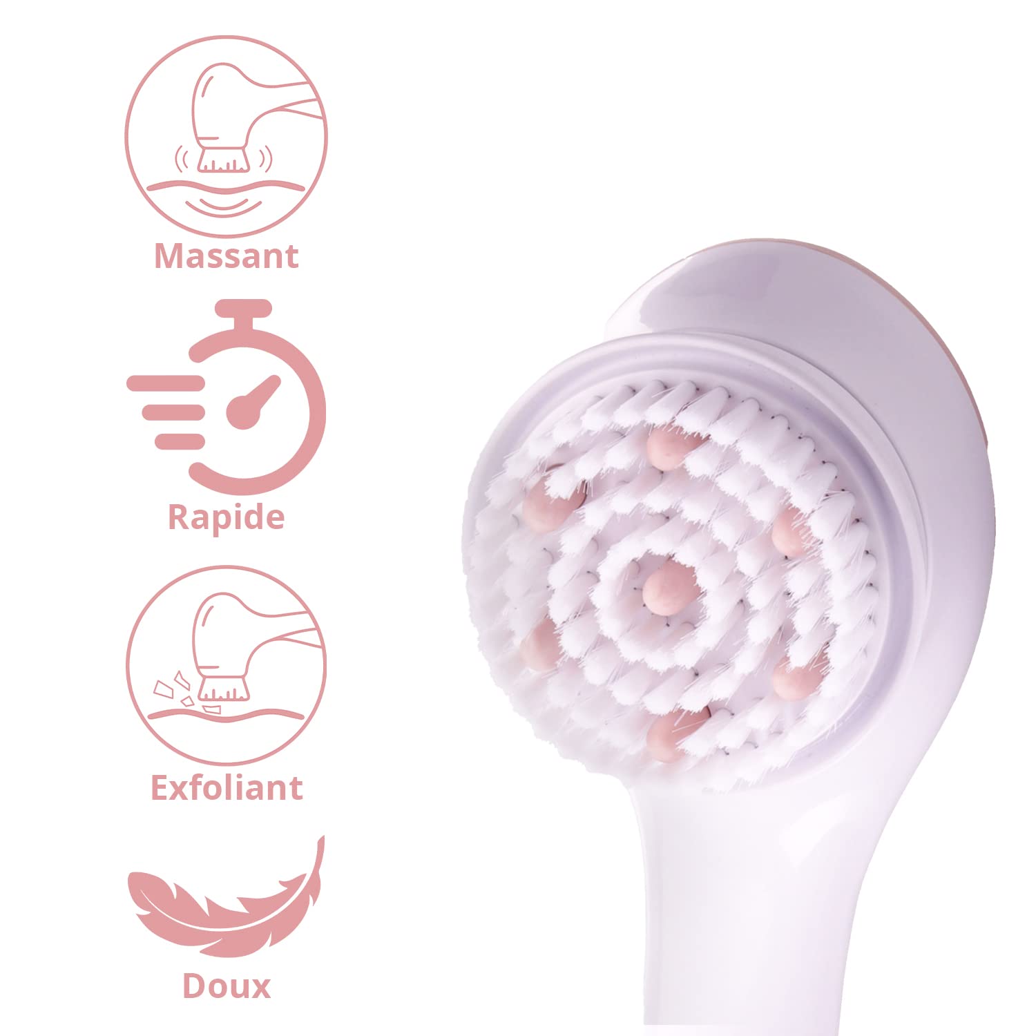 Finishing Touch Flawless Cleanse Spa, Electric Body Brush- with 3 Multi-Purpose Cleansing Heads for a Full Body Spa Experience