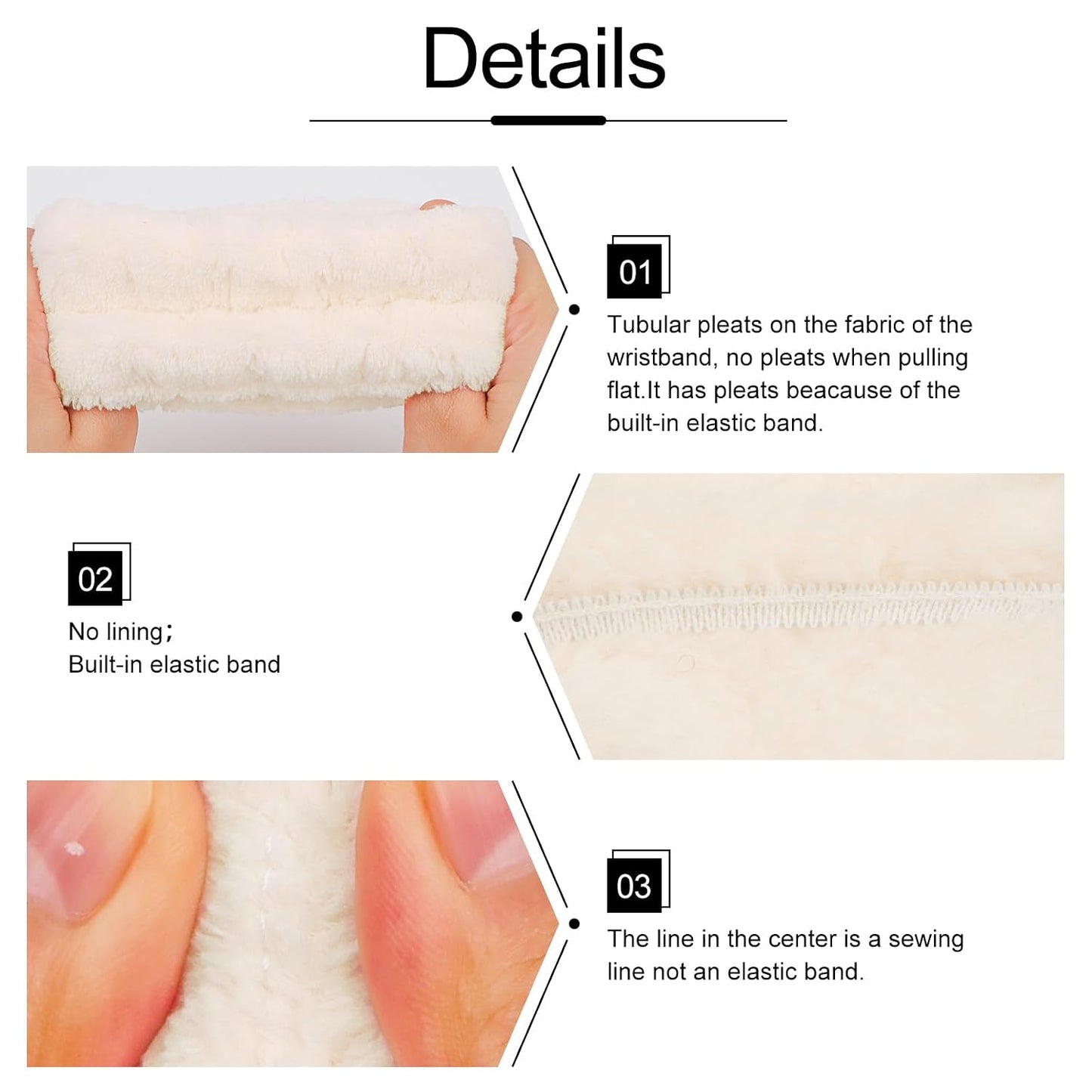WHAVEL 6PCS Terry Cloth Spa Headband and Wristband Set, Makeup Puffy Sponge Face Wash Headband Hair Band Wrist Towels for Washing Face Women Girls (Beige, Light Coffee)