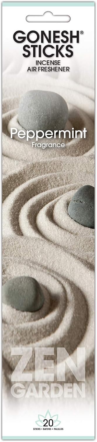 Gonesh Zen Garden Collection - Incense Sticks Variety Pack - Non-Toxic 10” Slow Burn Aromatic Sticks - Agave, Ocean, Cactus, Peppermint - 20 Sticks Each