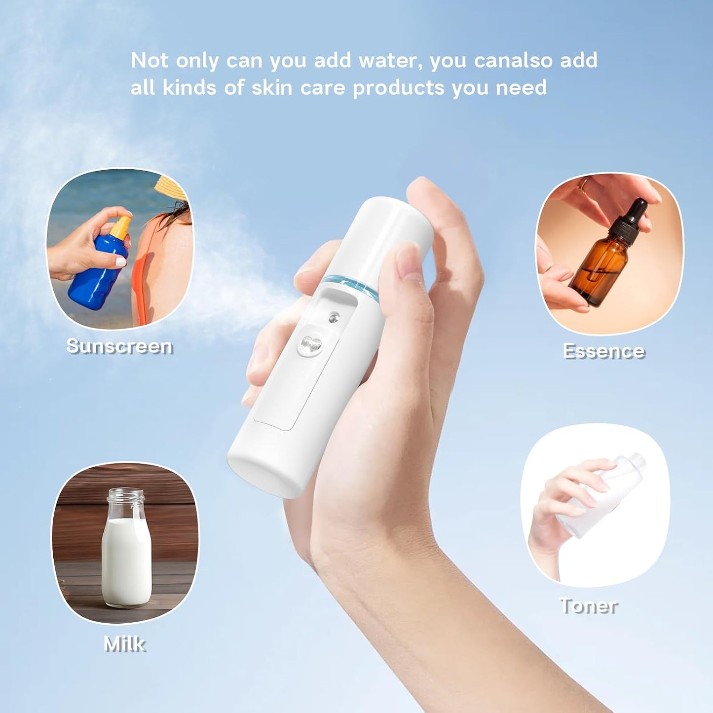 Nano Facial Mister Portable Mini Face Mist Handy Sprayer Automatic Eyelash Extensions Cool Facial Steamer