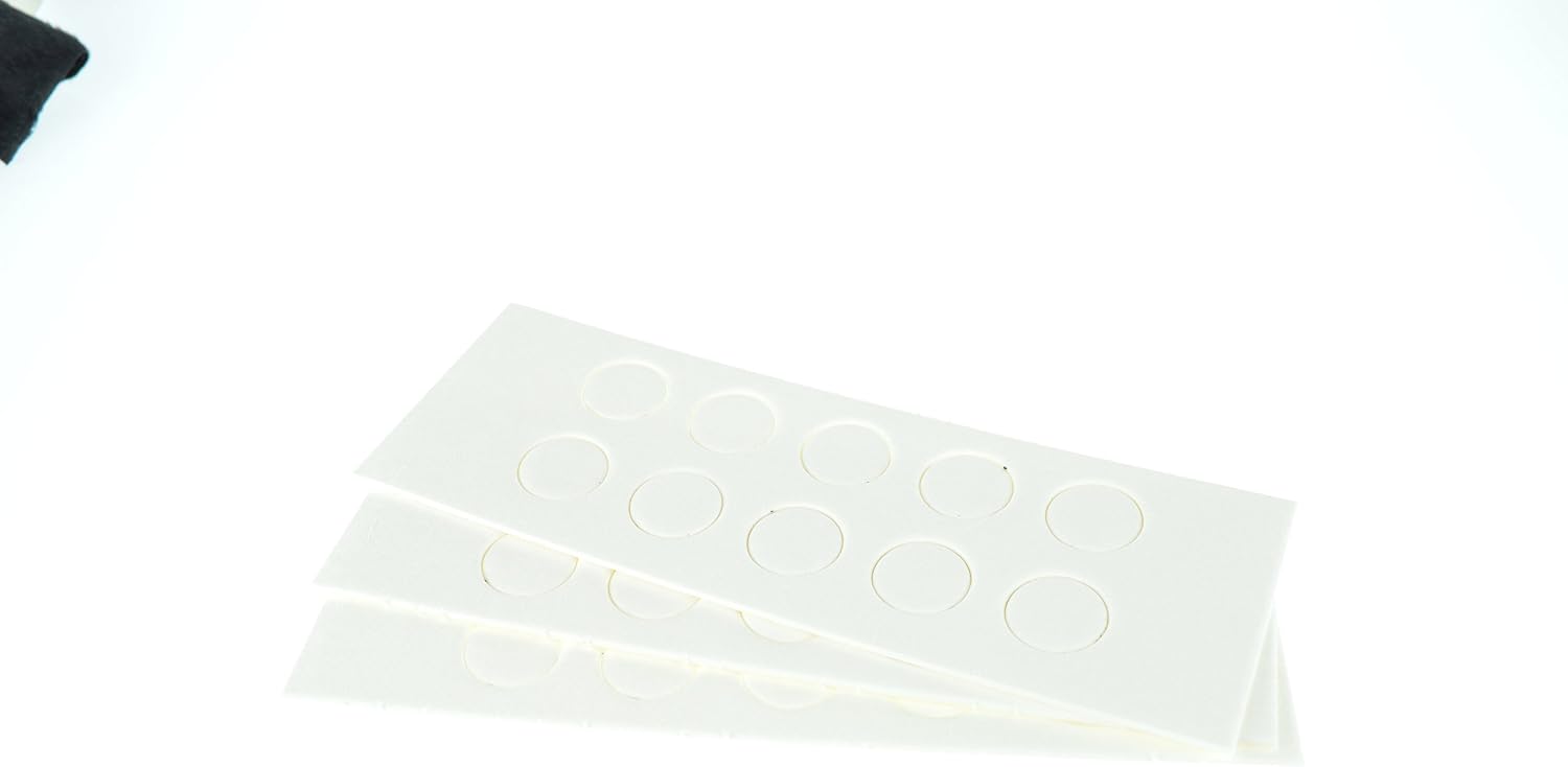 54 Round Refill Pads for Aromatherapy Essential Oil Diffusers and Lockets - 16mm Diameter and 2mm Thick - The Size of a US dime, Biodegradable Cellulose Paper, Made in The USA