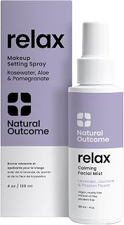 natural outcome Calming Face Mist and Setting Spray - Aromatherapy Face and Body Mist, Relaxing Pillow Mist with 100% Pure Lavender - 4 oz
