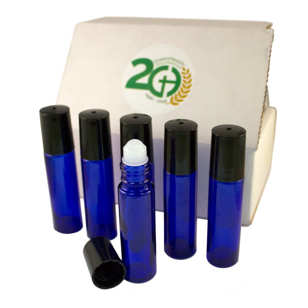 GreenHealth - Pack of 12 - Aromatherapy Glass Roll on Bottles