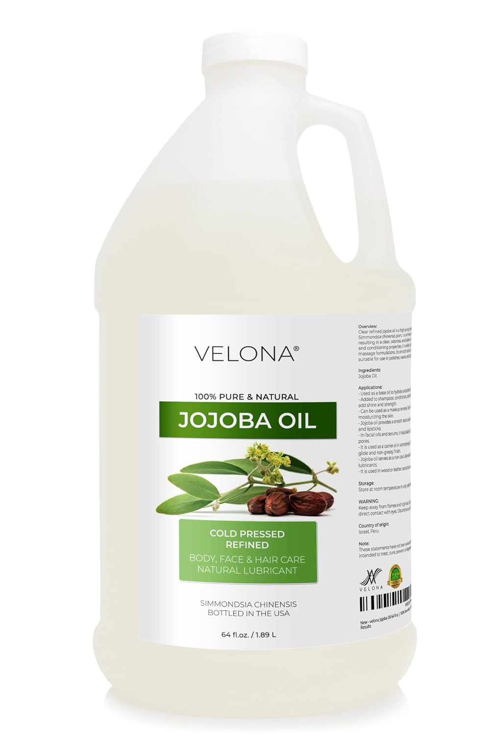 velona Jojoba Colorless Oil 64 fl oz