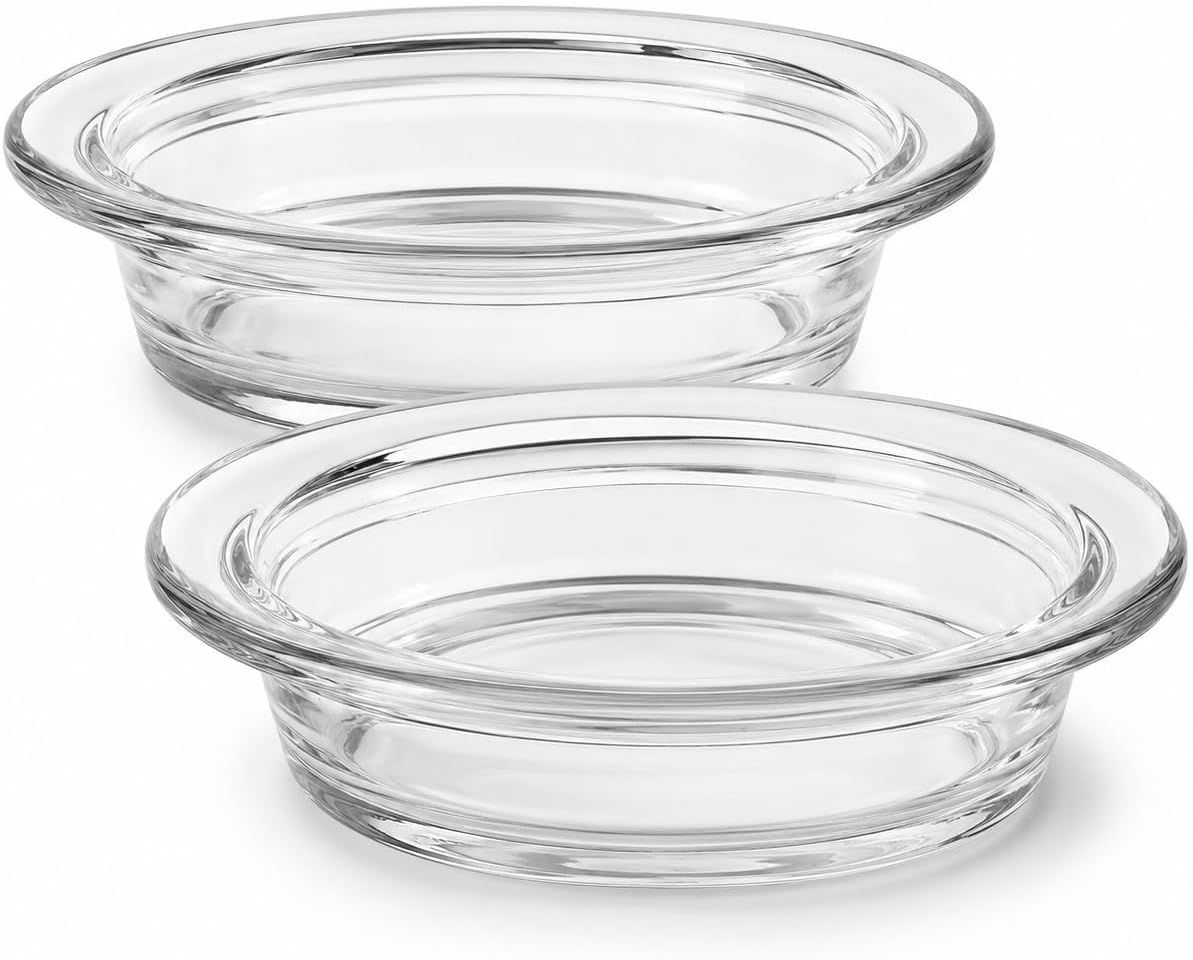 Candle Warmer Plate, 2pcs Replacement Wax Warmer for Scented Glass Aromatherapy Tray Wax Heating Plate for Oil Lamp Melt Warmes Burners, 4.52 inches