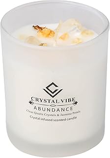 Crystal Vibes Scented Candle for Aromatherapy & Meditation | Long-Lasting Fragrance | Relaxing Home Décor | Stress Relief & Calm Ambience