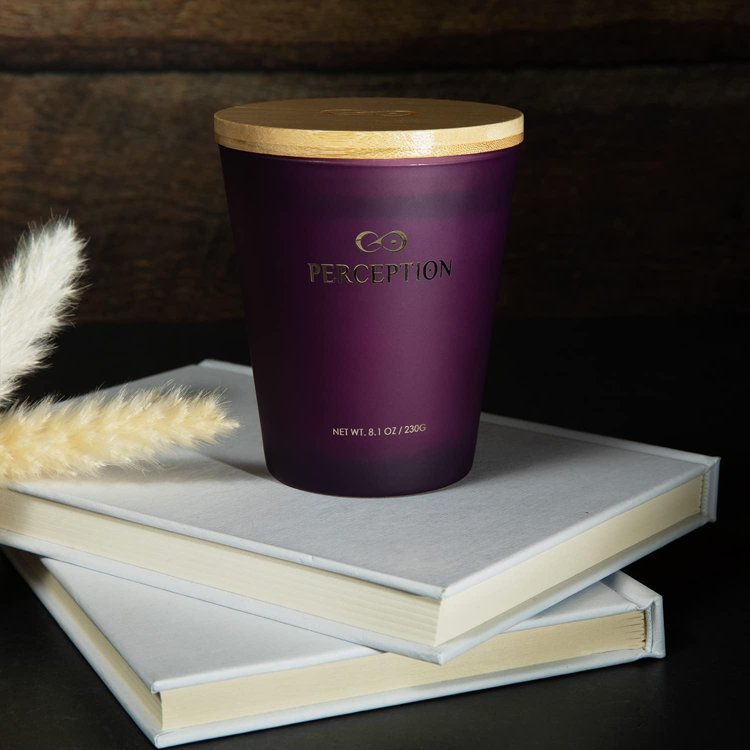 PERCEPTION AROMAS Luxury Scented Candle | Lavender Vanilla | Hand Poured Soy Wax Candle with Gift Box | Elegant Fragrances | 50 Hour Burn Time (8.1 oz)