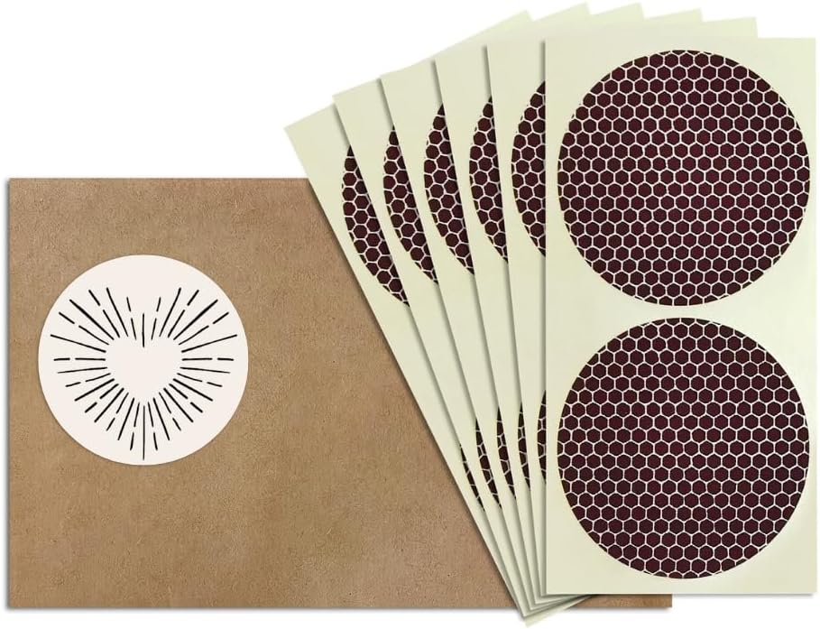 2” Circle Match Striker Stickers – 12 Pieces | Bumble/Dotted Pattern Match Strike Paper with Adhesive Pre-Cut in Circles for Easy Match Lighting | Also Available in Charcoal or Brown & Many Sizes
