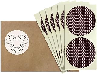 2” Circle Match Striker Stickers – 12 Pieces | Bumble/Dotted Pattern Match Strike Paper with Adhesive Pre-Cut in Circles for Easy Match Lighting | Also Available in Charcoal or Brown & Many Sizes