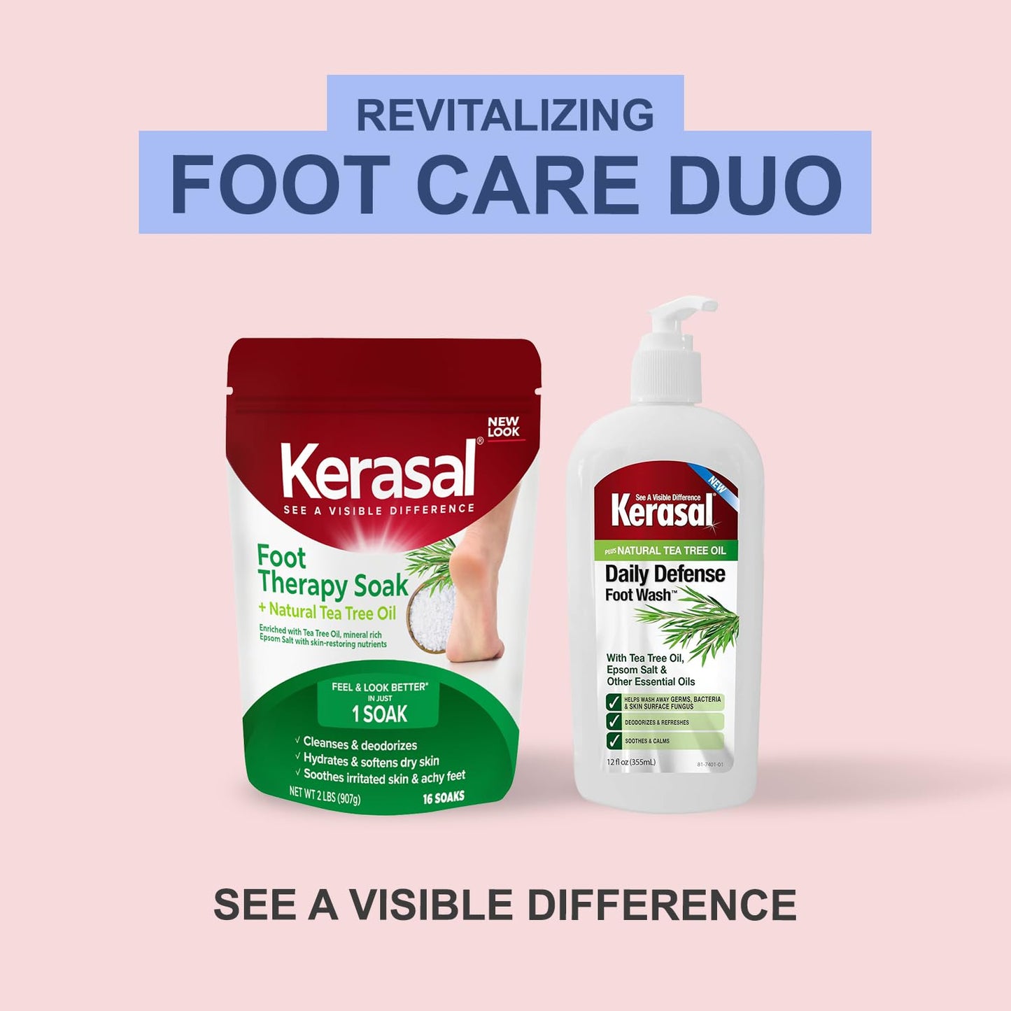 Kerasal Foot Therapy Soak, Foot Soak for Achy, Tired and Dry Feet, 2 lbs