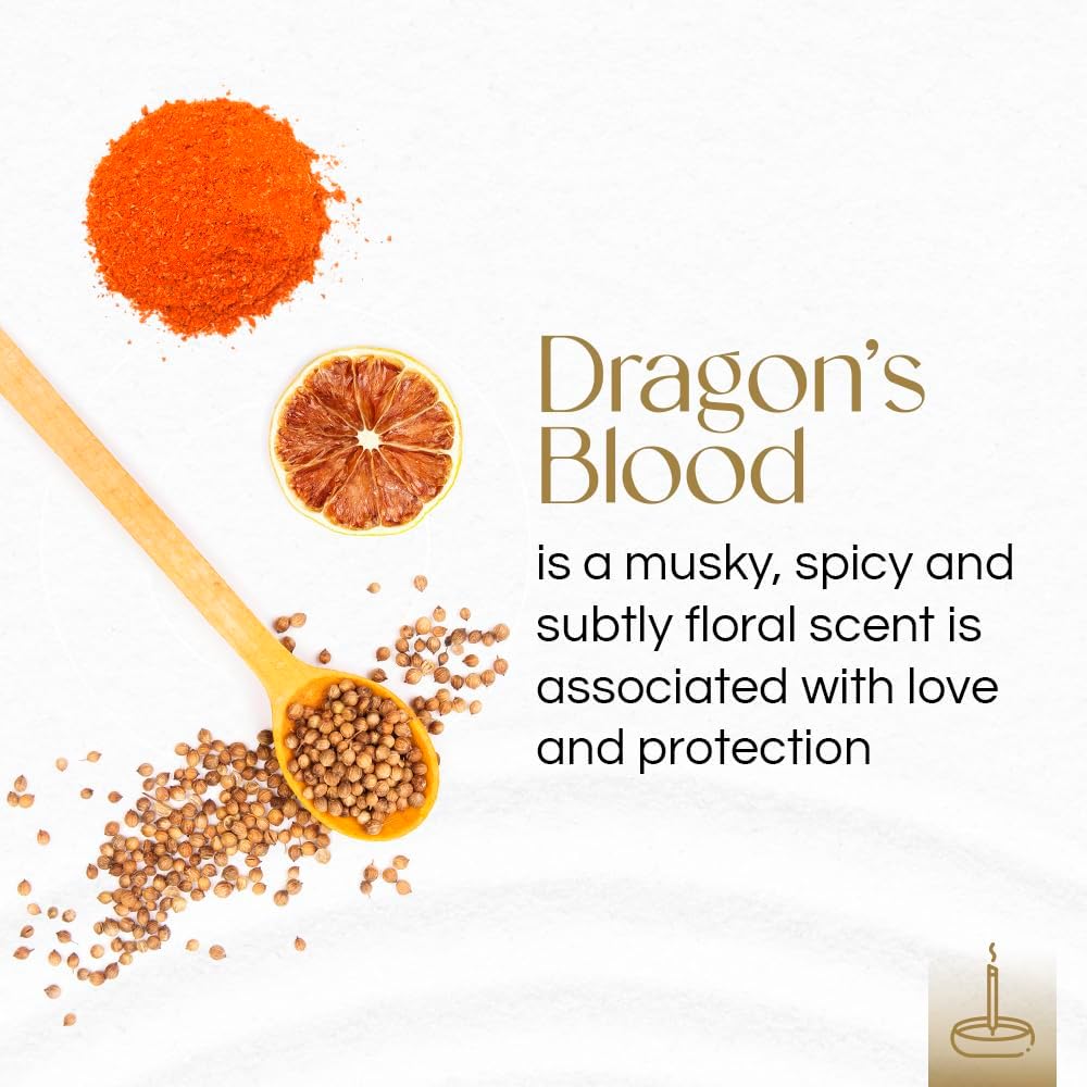 Gonesh - Custom Blend Incense Sticks - Non-Toxic 10” Slow Burn Aromatic Sticks - Dragon’s Blood - 100 Count
