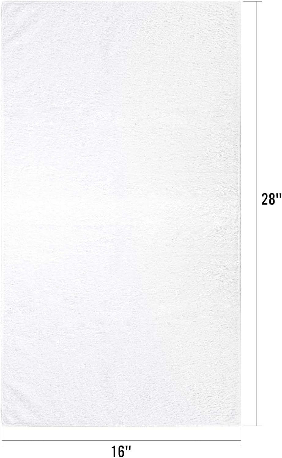 Orighty 6-Pack White Hand Towels - Quick Drying & Absorbent Microfiber Gym Towels 16x28 inches - Lightweight & Thin White Yoga Towel - Multi-Purpose Camping Towel for SPA, Hotel & Bathroom
