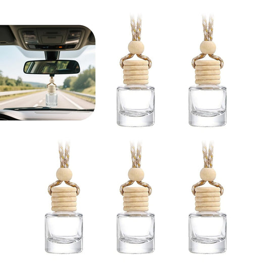 5 PCS Car Diffuser Air Freshener Bottles with Hanging Rope