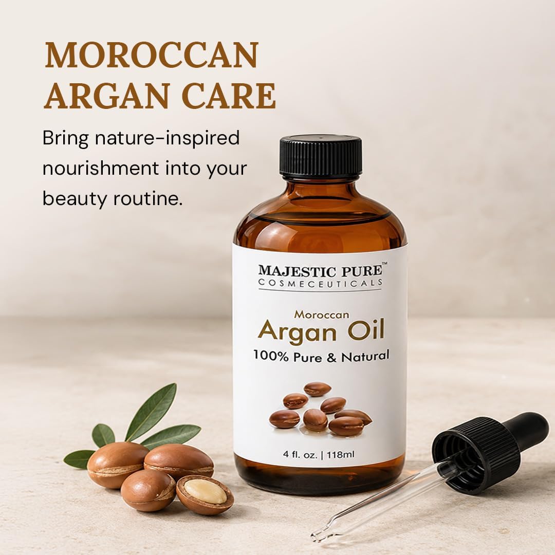 Majestic Pure Moroccan Argan Essential Oil - 4 Fl Oz