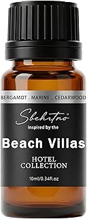 Hotel Collection Diffuser Oil – Inspired by The Beach Villas Hotel Scent, Marine Notes & Cedarwood– for Essential & Waterless Diffusers (0.34 Fl Oz (Pack of 1))