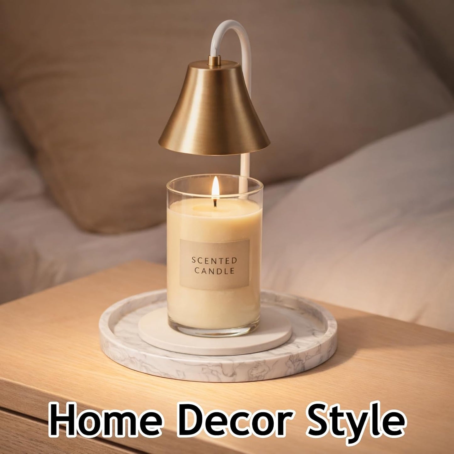 Heat Resistant Silicone Mat for Candle Warmer Lamp, Protector Base Pad for Candle Warmer, Lamp Candle Warmer Under Mat (Marble White, 6.5 INCH)
