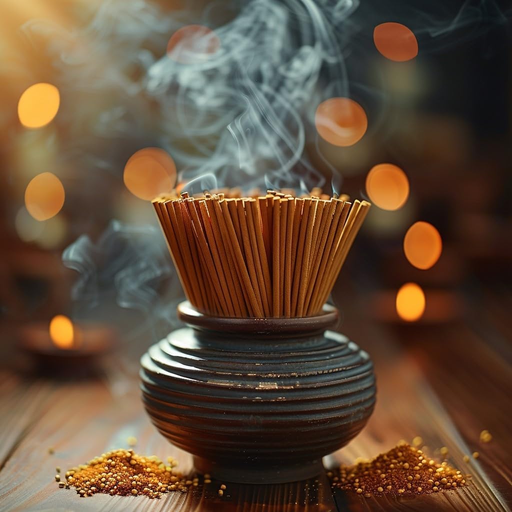Organic Cedarwood Essential Oil Incense- 11 Inch Sticks-20 Pack (Essential Oil INCENESE)