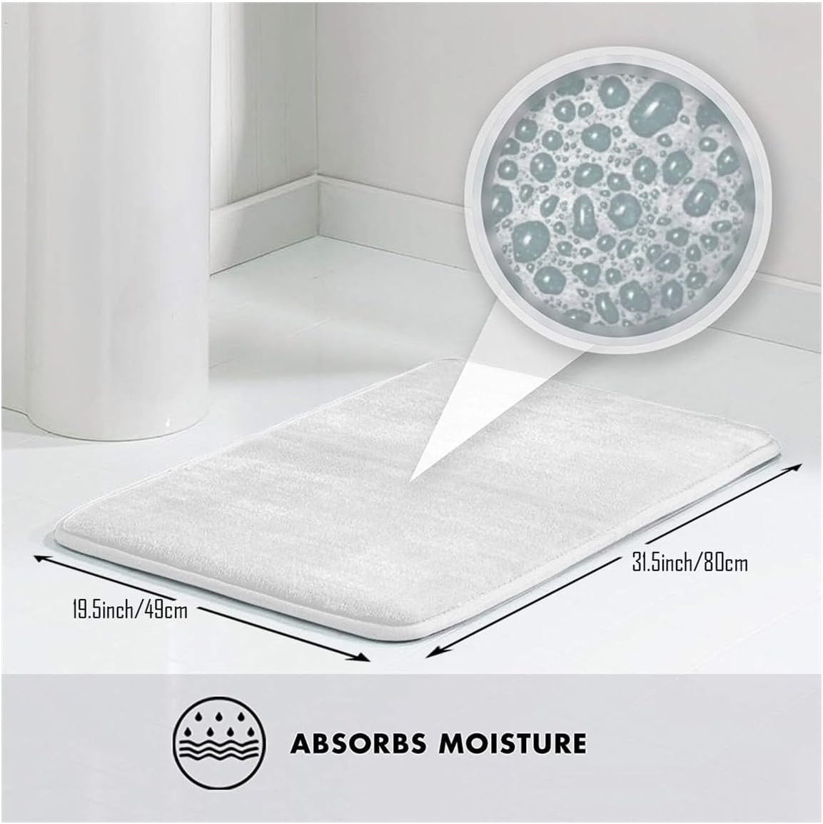 Neutral Outdoor Carpet - Resistant Bath Soft Touch & Foot Warm Feel | Abstract Area Quality Bubble Mat Tub Spa Massager I Love Xia(65X90CM)