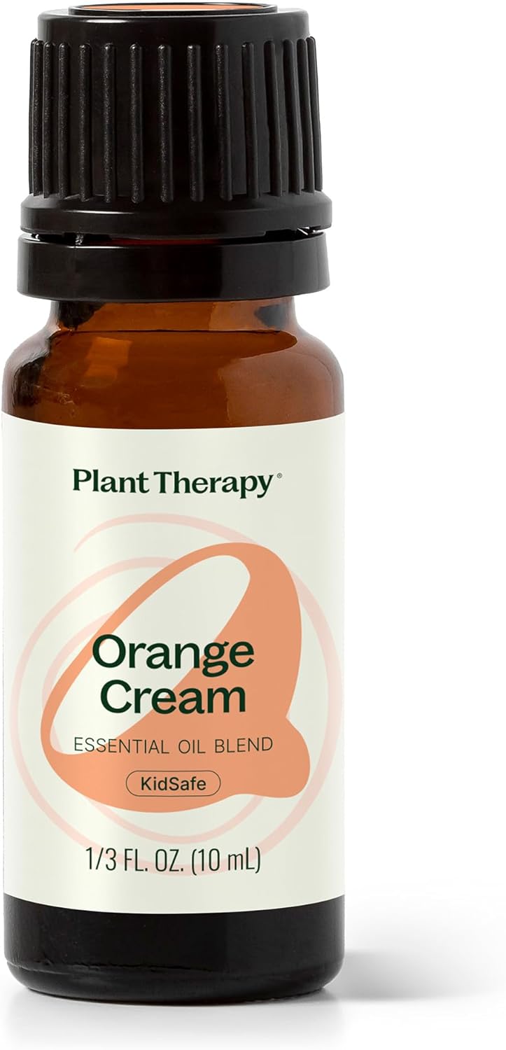 Plant Therapy Orange Cream Summer Essential Oil Blend 10 mL (1/3 oz) Feel-Good Citrus Sweetness, Uplifting & Cheerful, Evokes Nostalgic Summer Treat Memories