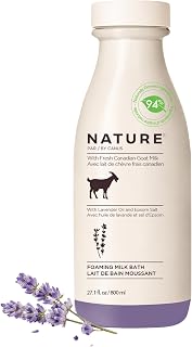 Nature by Canus Foaming Milk Bath, Fresh Canadian Goat Milk, Lavender Oil, Vitamins A B3, Potassium Zinc Selenium, 27.1 Fl Oz